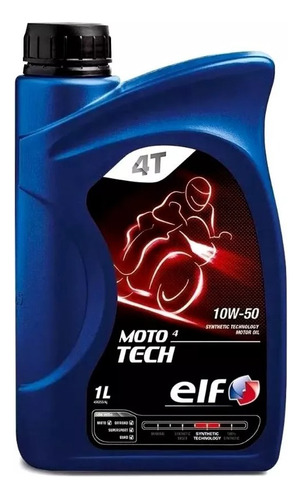 Aceite 4t Elf Sintetico 10w50 Moto 4 Xt Tech X Litro