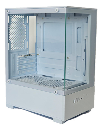 Gabinete Gamer Duex Branco, Midtower, Vidro Temperado, Matx Cor Branco