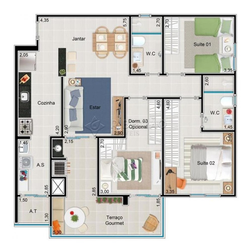 Imagem 4 de 10 de Apartamentos - Ref: V3454
