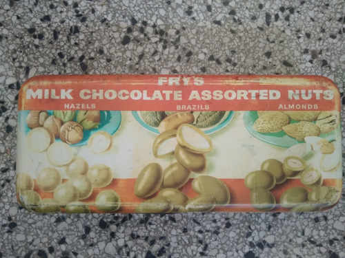 Antigua Lata Fry Chocolate Milk Nuts Almond England 26x11 X6