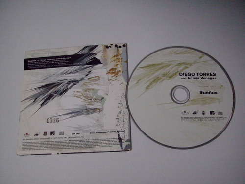Diego Torres Cd Single - Sueños Con Julieta Venegas - 2004 (Usado)