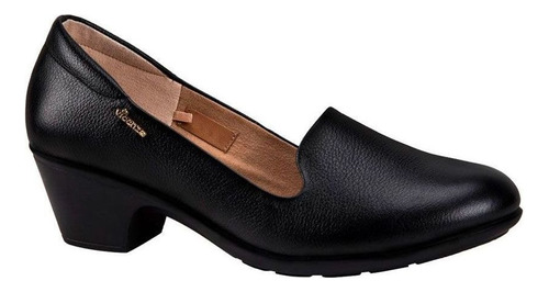 Zapatillas Negras Dama Cómodas Vicenza 15262 De Piel 6cm