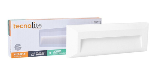 Imagen 1 de 7 de Lámpara Para Muro Exterior Blanco, 1.5 W, Luz Neutra
