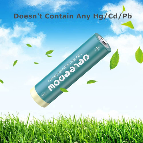 Deleepow Baterías Recargables Aaa Ni-mh, 1100 Mah De Larga D