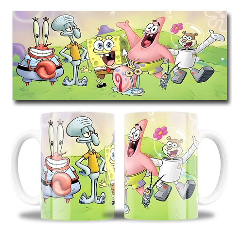 Taza Bob Esponja Fondo De Bikini Varios Modelos Regalo Ideal