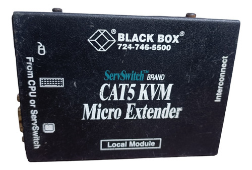 Micro Extensor Black Box Cat5 Kvm Micro Extender 