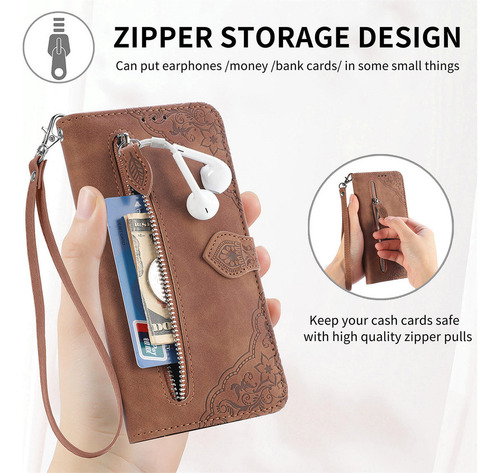 Funda Para Teléfono Oppo A18 A17 A16 A15 A12 Funda De Piel Tipo Cartera