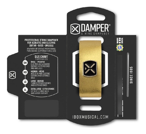 Damper Ibox Abafador De Cordas Confort Small Dourado