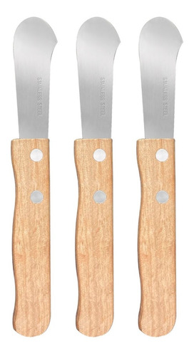 Set 3 Pcs Cuchillo Para Mantequilla Untar Acero Cocina 10339