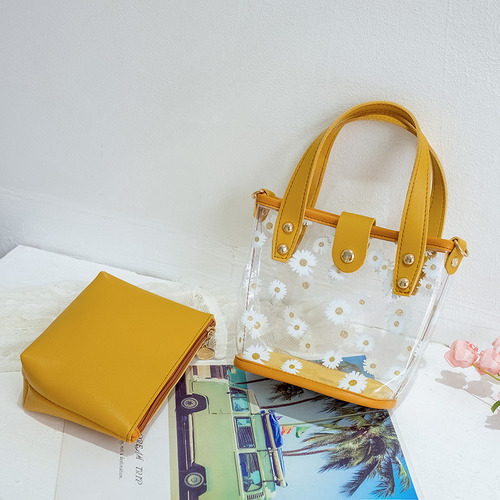 Bolso Transparente Para Madre E Hijo Con Diseño De Margarita