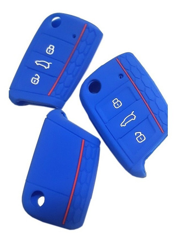 Funda Llave Vw Golf Jetta Mk7 Silicon Azul Volkswagen