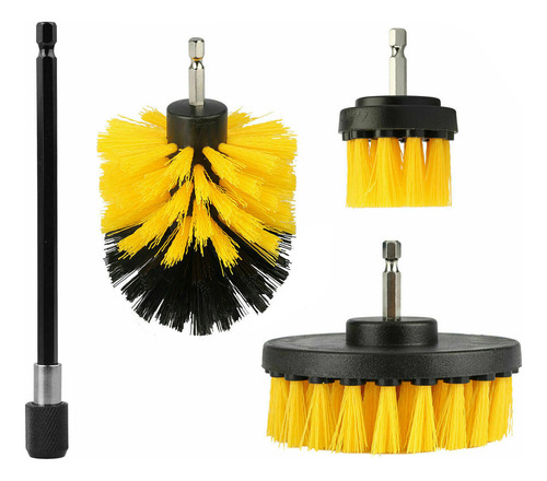 Kit De Brochas Para Lavar Coches, Taladro Automático, 4 Piez