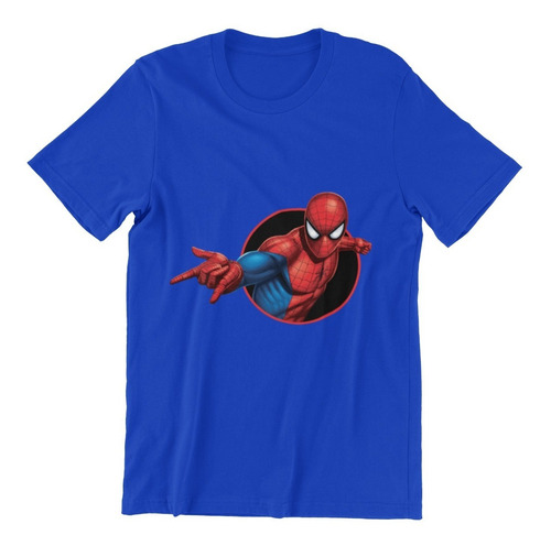 Polera Unisex Spiderman Araña Avengers Circulo Estampado ALG
