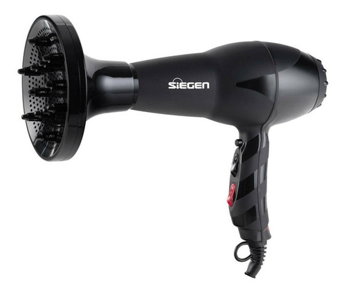 Imagen 2 de 3 de Secador de pelo Siegen SG-3110 negro 220V - 240V