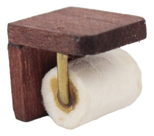 3 X 1/12 Porta Papel Higiênico Casa De Bonecas Modelo Em