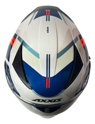 Casco De Moto Axxis Panther Sv Tribute Blanco Azul
