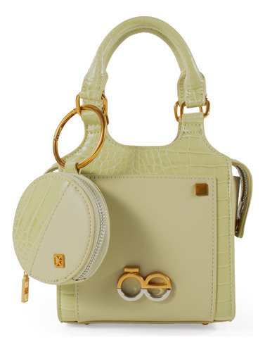 Bolsa Satchel Cloe Para Mujer Mini Con Monedero Color Verde