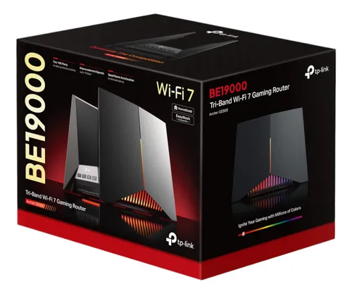 Roteador Tplink Wifi 7 Archer Ge800 Gaming Be19000 10g Sfp