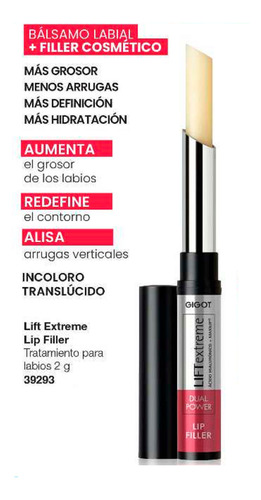 Gigot Lift Extrem Dual Power Balsamo Labial Rellenador 2g