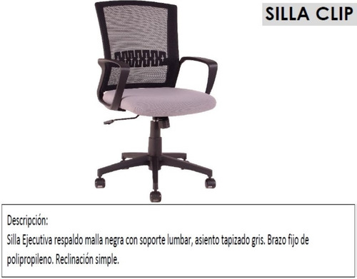 Silla De Oficina Clip O Click Para Escritorio O Home Office