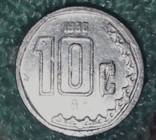 Moneda De 10 Centavos Con Error En Fecha, (1886) !colección!