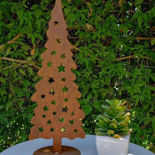 Imagen 4 de 7 de Pino Arbolito De Navidad De Apoyo En Chapa Oxidada