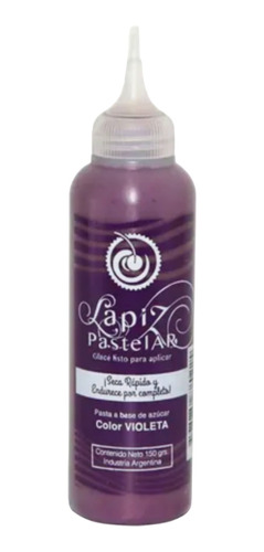 Glace Listo Para Decorar Lapiz Violeta 175gr - Cotillón Waf