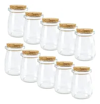 Comprar 10 Potes Vidro Com Tampa Rolha Cortiça Para Temperos E Velas