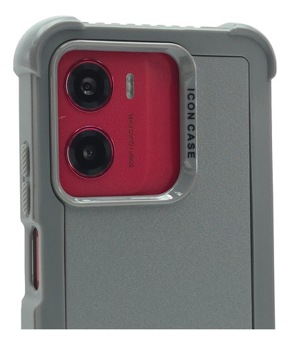 Funda Case 3 En 1 Para Moto G05 Protector 360 Uso Rudo Duro Gris Moto G05