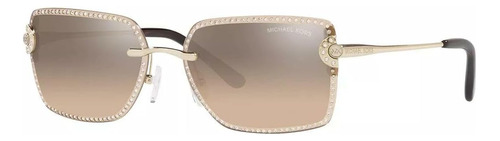 Michael Kors Sedona Silver Khaki Gradient Flash Rectangular 