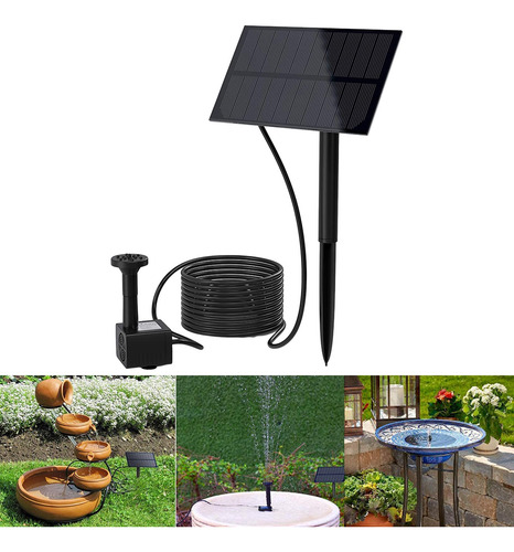 Kit De Bomba De Fuente De Agua Solar Diy Con Estaca Para