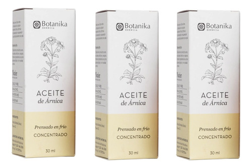 Aceite De Árnica X3 Botanika Masajes Articulaciones 30ml  