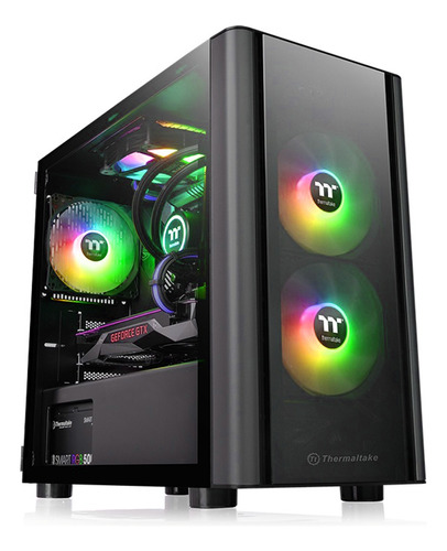 Gabinete Gamer Thermaltake V150 Tg Vidrio Templado Mid Tower