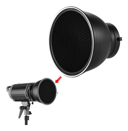 Difusor Reflector Bowens Con Panal Grid Fotografia Campana