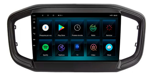 Multimidia Fiat Strada 20/23 9p Android Carplay 2/32gb