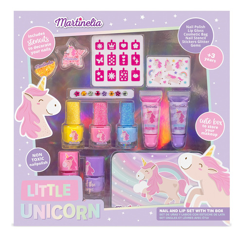 Martinelia Little Unicorn Beauty Tin Box, Kit De Belleza Pa.