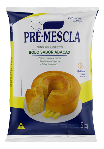 Mistura para bolo Pré-Mescla abacaxi 5 kg 