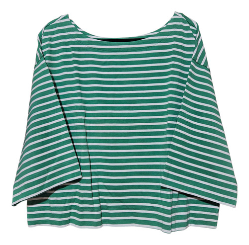 Buzo Rayado Verde Y Blanco - Oversize.