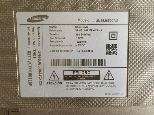 Samsung Curvo Smart Tv Un55j6500 Solo Se Quebro La Pantalla