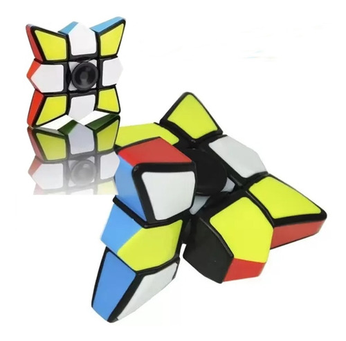 Cubo y ruleta mágicos antiestrés profesionales de 3 x 3 con marco de color NF-e