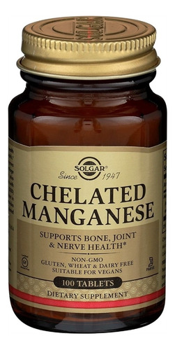 Chelated Manganesio Solgar - Unidad a $1018