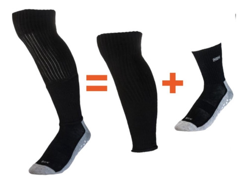 Imagen 4 de 9 de Media Antideslizante Sox + Pantorrilera Futbol Bipack