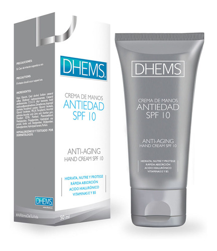 Crema De Manos Antiedad Spf 10 - Dhems 50 Ml