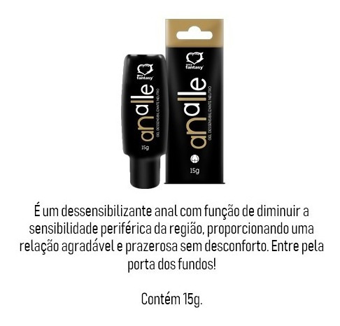 Gel Íntimo Lubrificante Anal Anestésico Extra Forte Sexshop