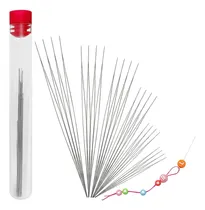 Comprar 24 Pcs Agujas Bisutería, 6 Tamaños Agujas De Ojo Gran...
