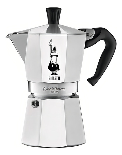 Cafeteira italiana Bialetti Moka Express 6 Poci Cucumber Silver