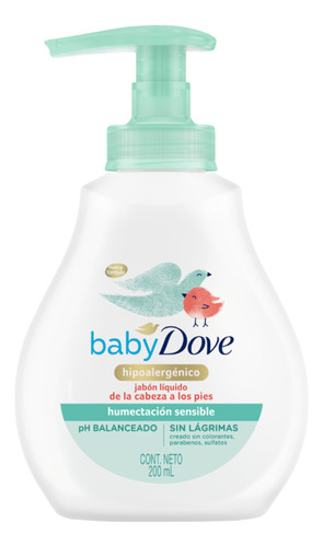 Jabon Dove Baby Liquido Pies A Cabeza H - mL a $116