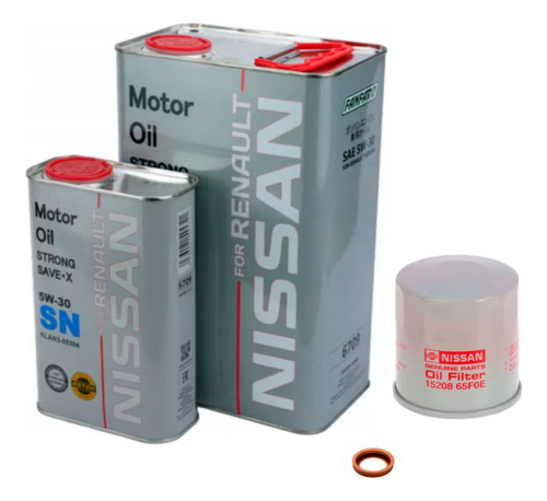 Kit Filtro + Aceite + Golilla Nissan Kicks Hr16 16/24 Origi