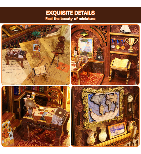 Kit De Rincón De Libros 3d Con Luz Led Decoración Estantería