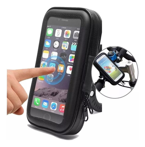 Soporte Holder Funda 360 Celular Gps Moto Bici Impermeable